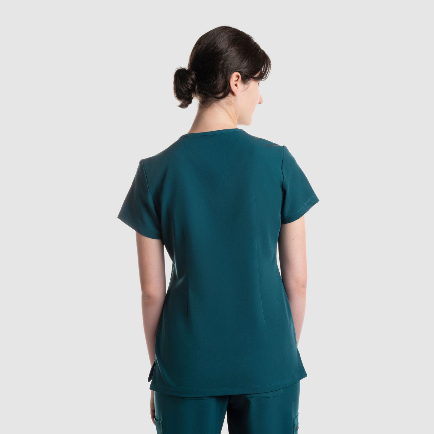 Amara One Pocket Scrub Top Caribbean Blue
