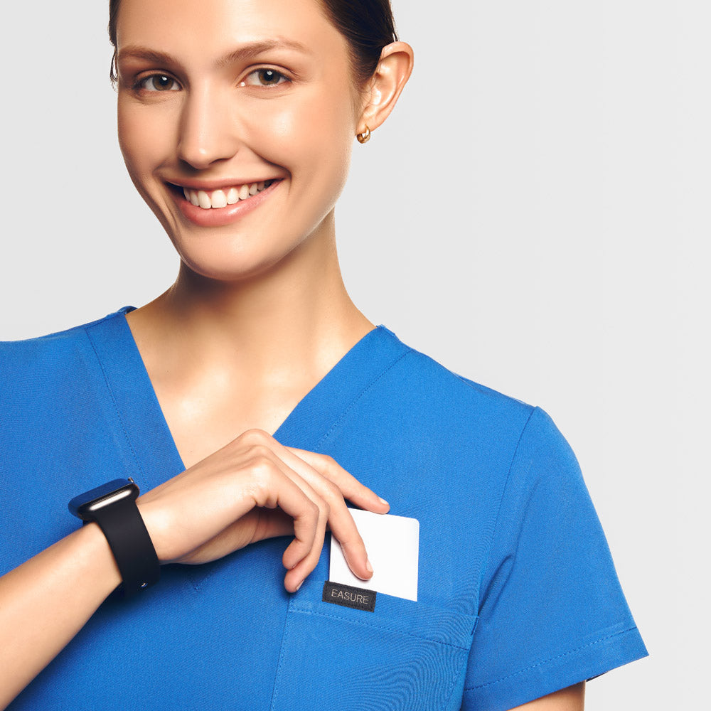 Amara One Pocket Scrub Top Royal Blue