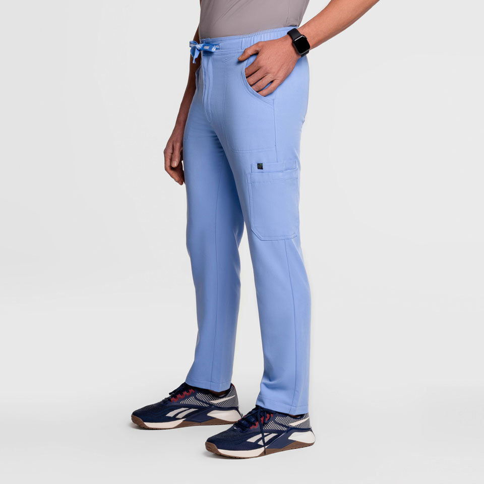 Kael Cargo Scrub Pants Ceil Blue