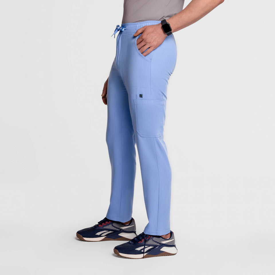 Kael Cargo Scrub Pants Ceil Blue
